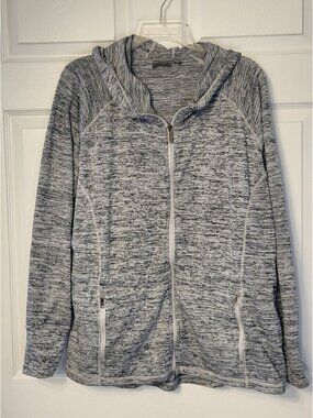 Athleta Zip Tech Full Zip Hooded Sweatshirt Size XL Athleisure Lounge Athletic